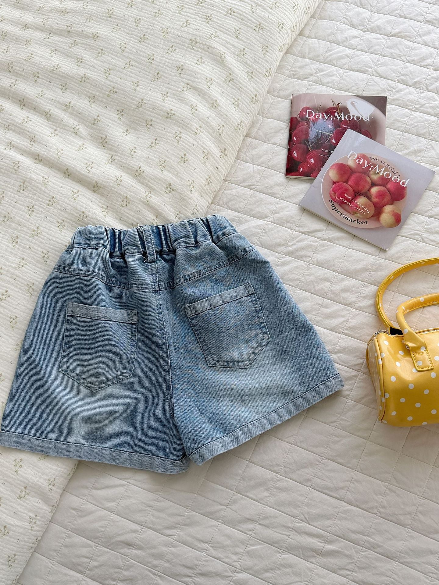 Children's Thin Denim Shorts Outer Wear Butterfly Children's Pants