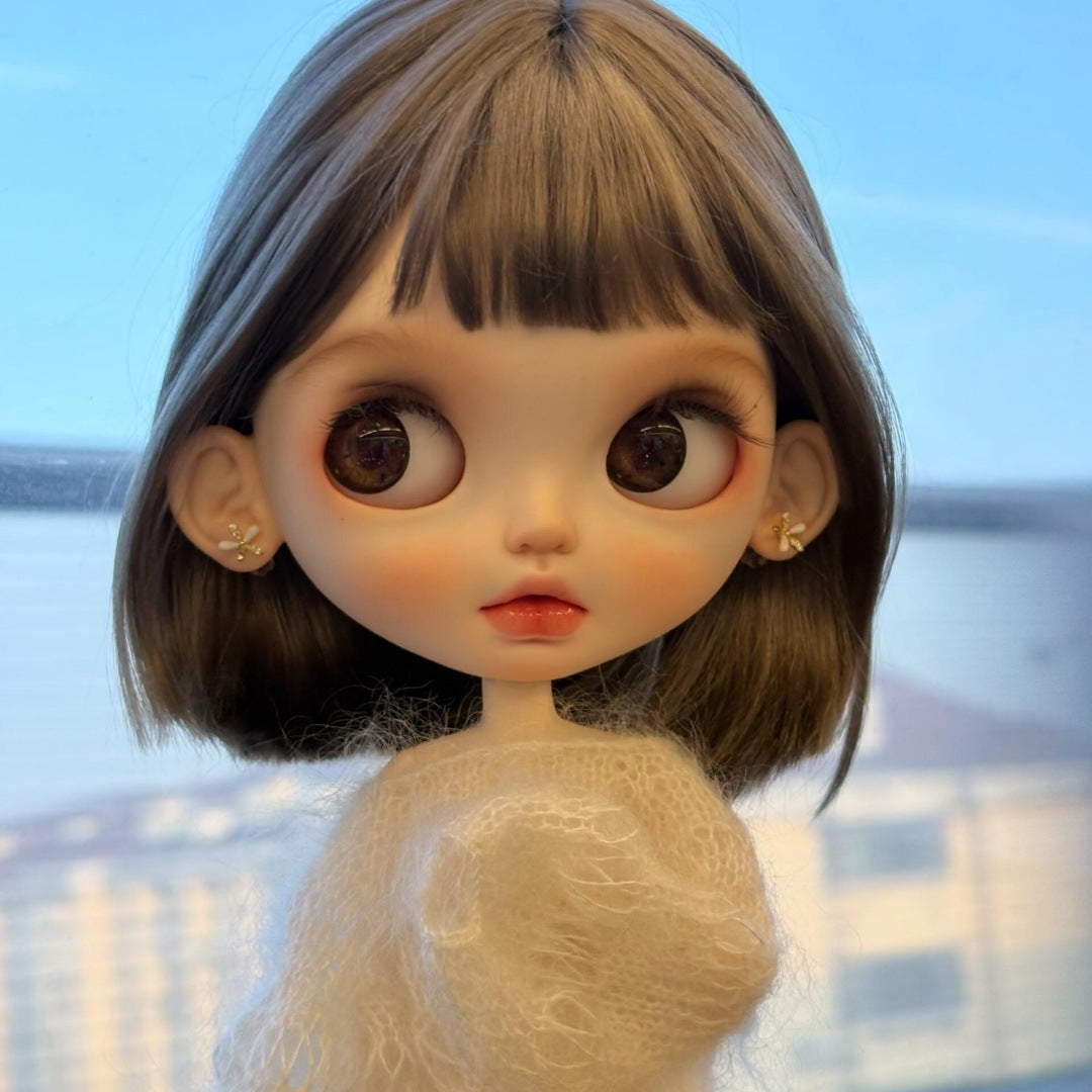 Ga Zi Blythe Water Ripple Curly Hair Embryo Can Be Cos Wig