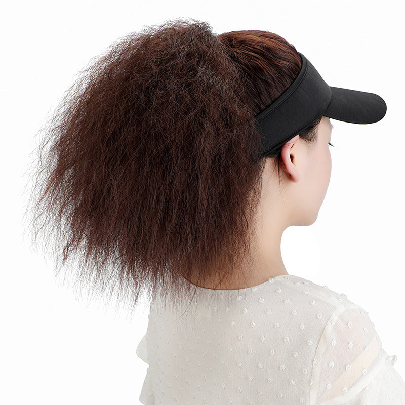Stigma Curly Hair Integrated Hat Fashion Realistic Natural High Wig Long Curls