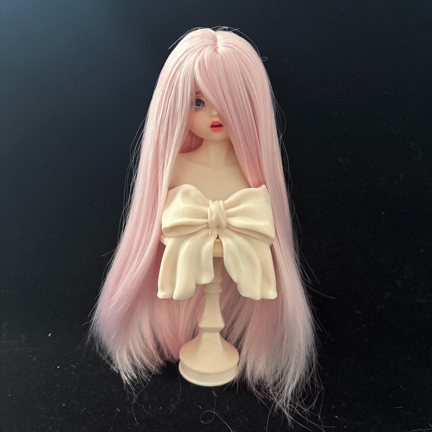 Points Soft Silk Long Bangs Straight Hair Cover Blank Cos Wig