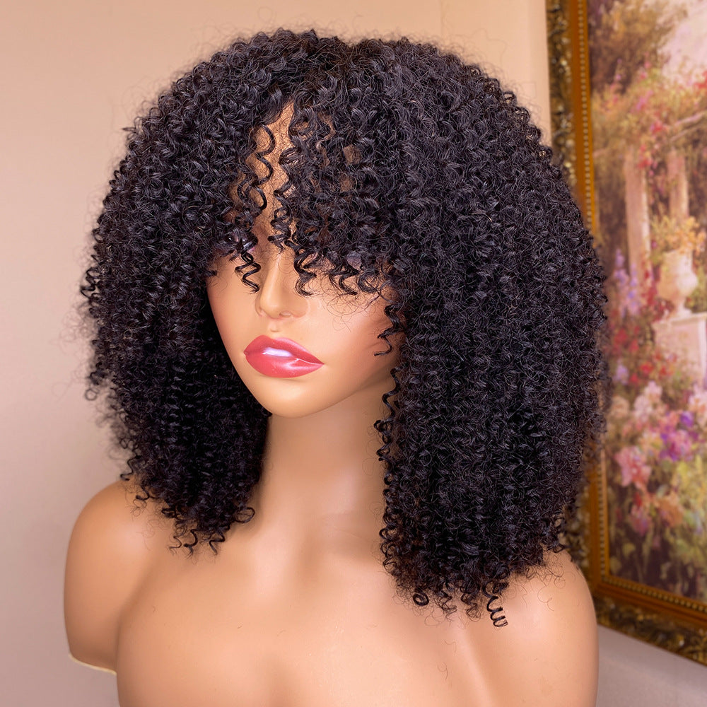 Chopsticks Roll No Piece Cover Human Real Hair Wig
