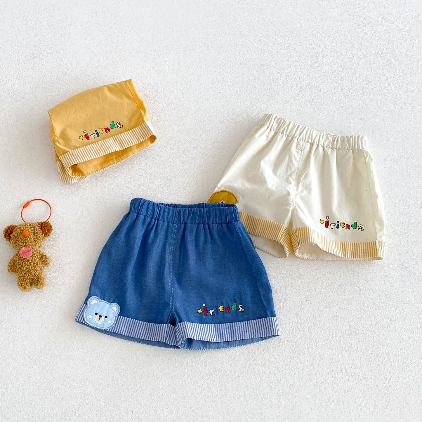 Children's Patch Shorts Summer Boys Fashionable Cartoon Floral Print Casual Children's Pants