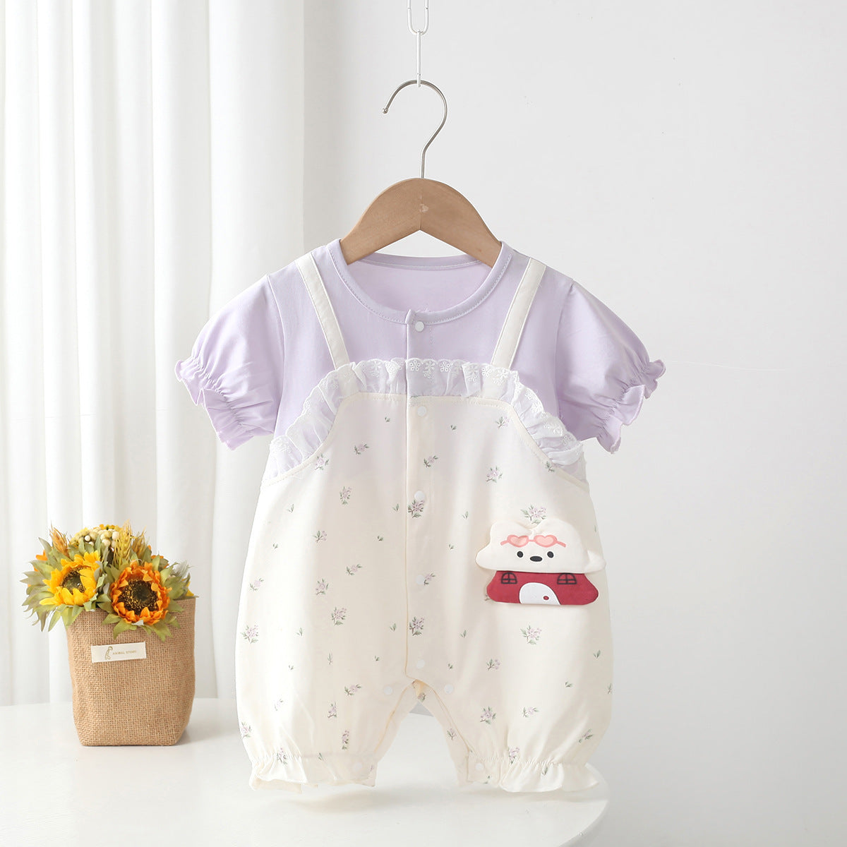 Summer Fake Suspenders Western Style Doll Jumpsuit Cute Going Out Jumpsuit, Climbing Suit