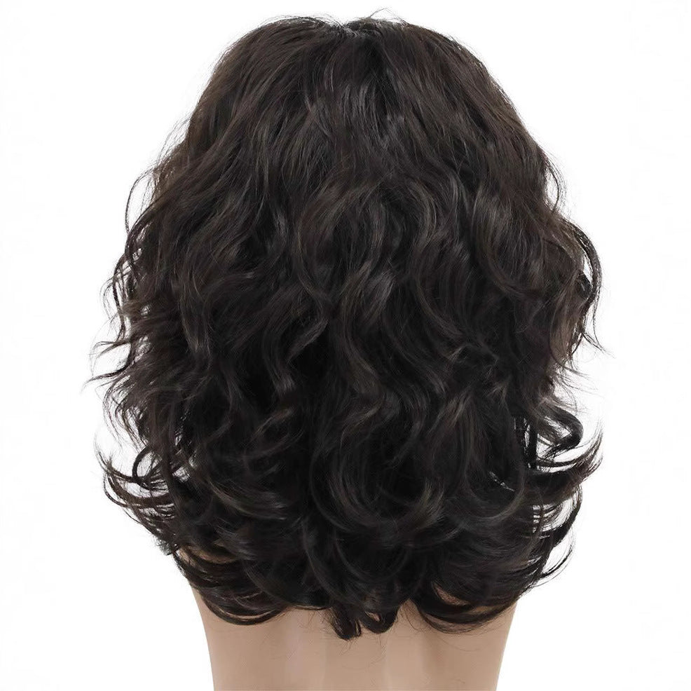 Men's Mid-length Curly Hair Rocking Wind Synthetic Men's Wig