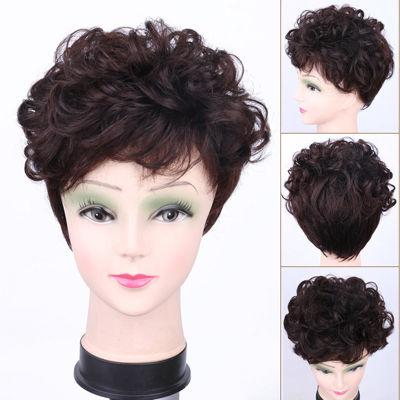 Cover Gray Hair Set Real Human Increase Wig