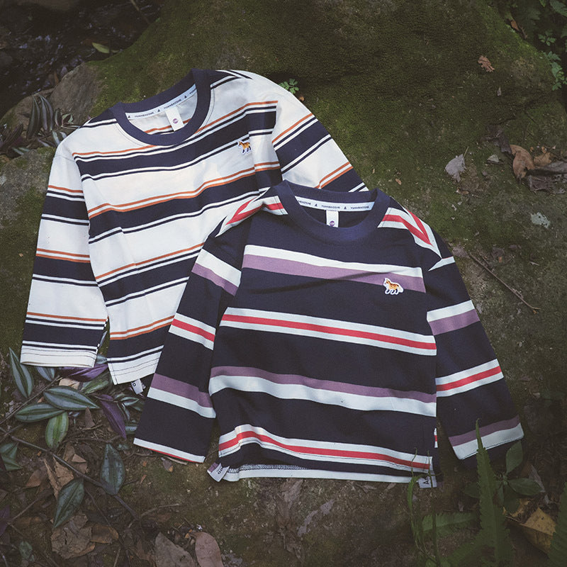 Children's Size Off Clothes Spring Classic Striped Children's T-shirt