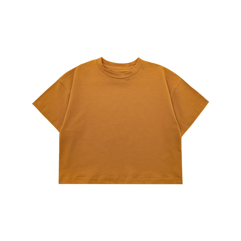 Children's Clothing Solid Color Simple Short-sleeved Leisure Children's T-shirt