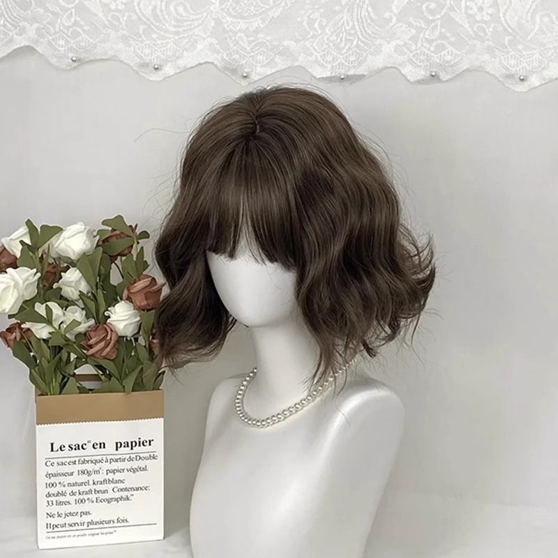 Cloud Female Small Curls Artificial Full Top Wig Short Curly Hair