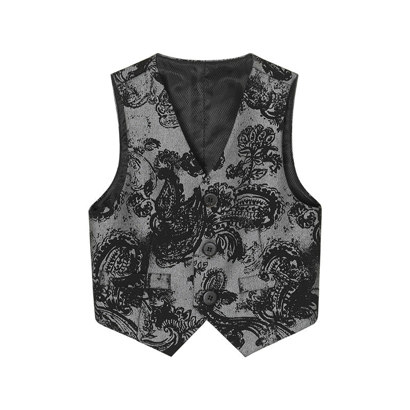 Children's Dress British Flower Costume Boy Evening Children's Suit