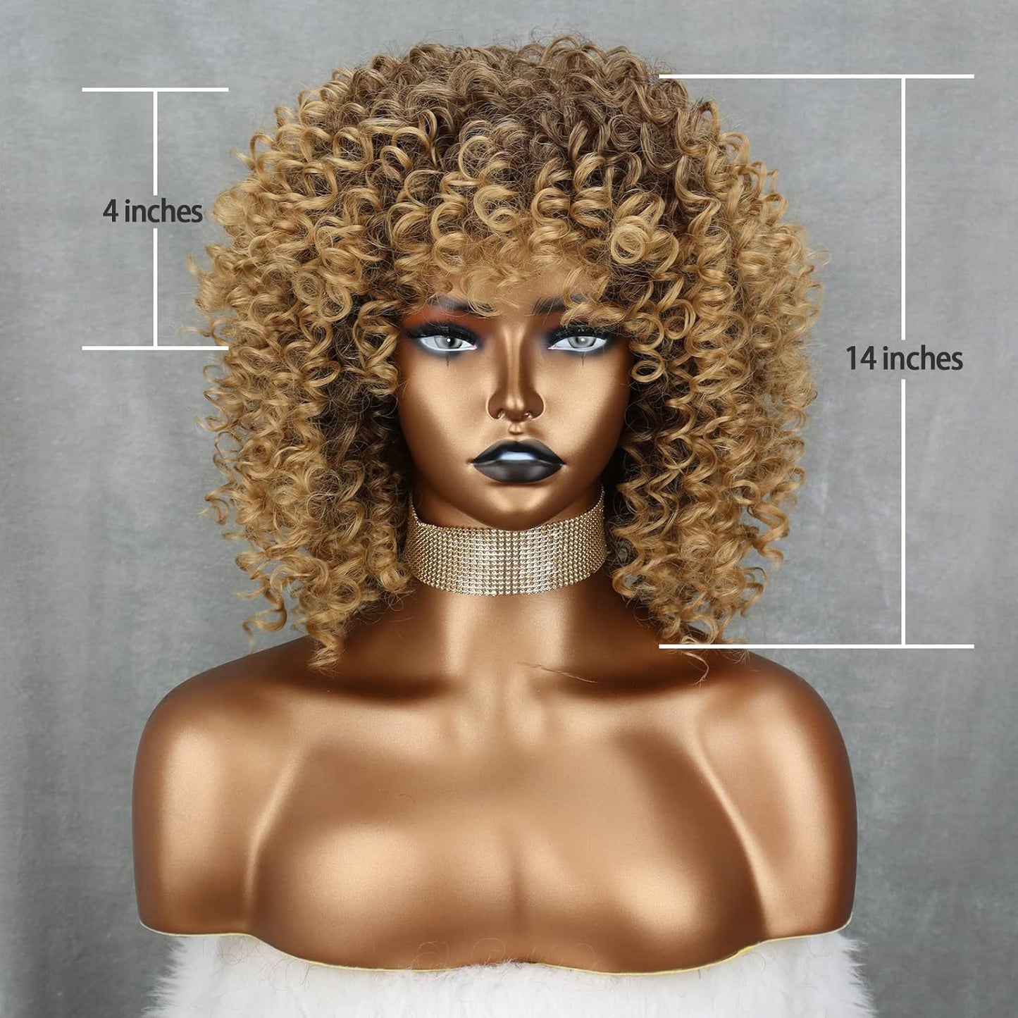 African Afro Fluffy Fashion Curly European Wig Long Curls