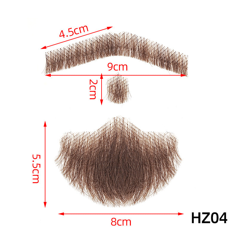 Fake Beard Invisible Seamless Human Hair Eyebrows Film Television Props Other Wig