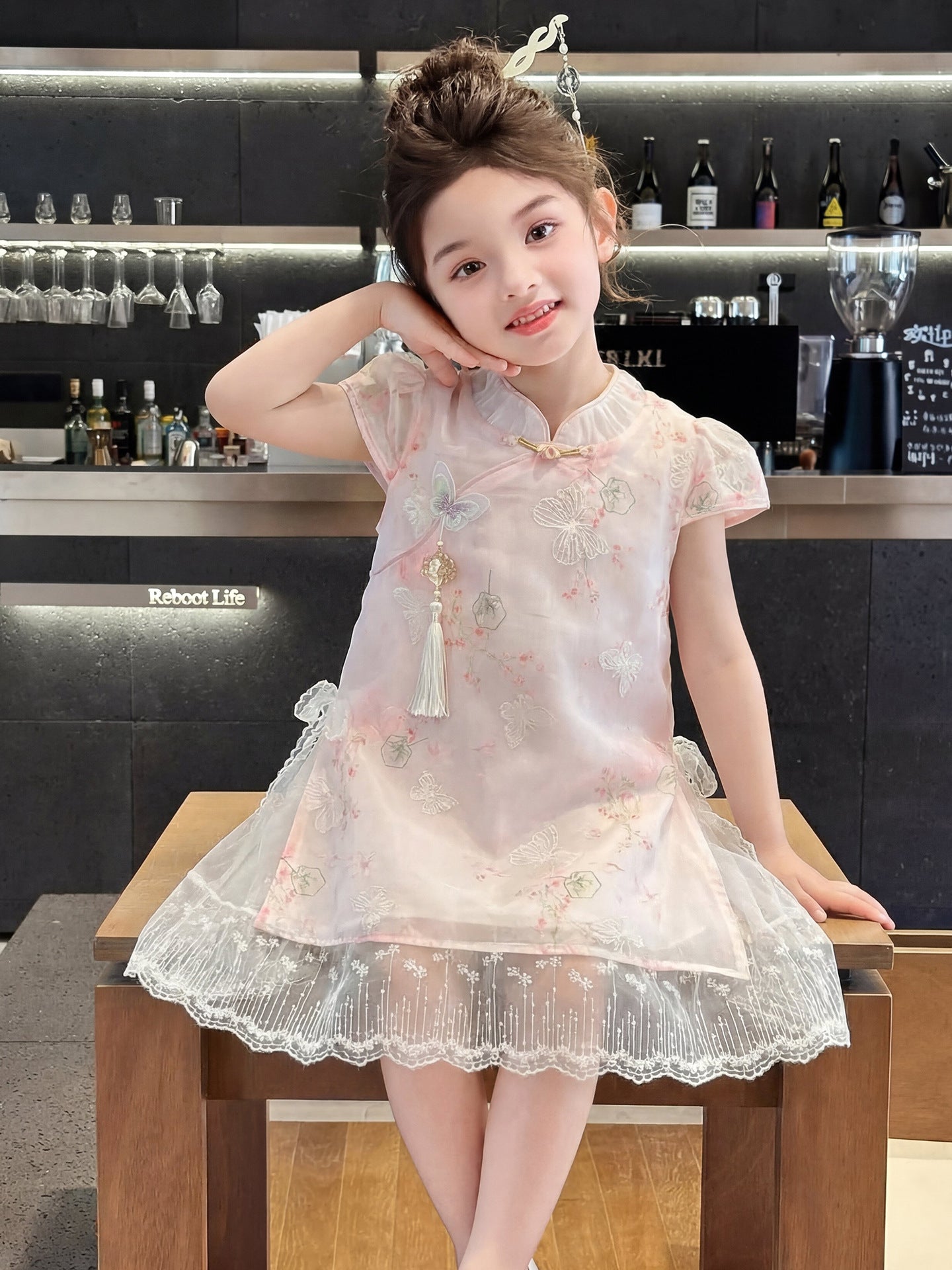 Children's Cheongsam Fashionable National Style Fairy Summer Children's Dress