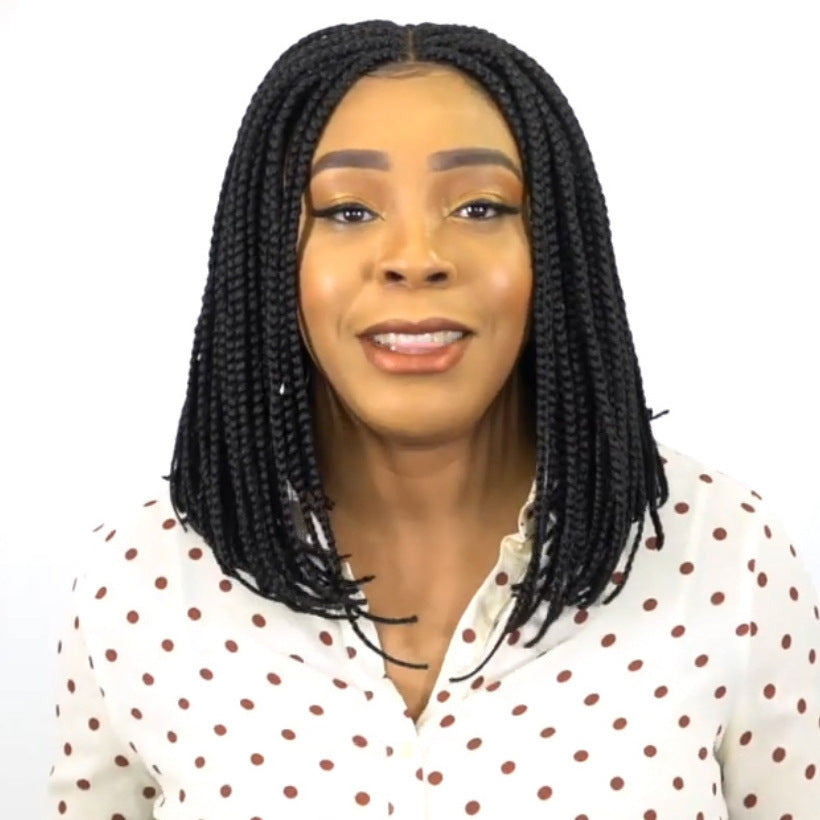 Women's African Braid With Synthetic Wigs Wig Short Curly Hair