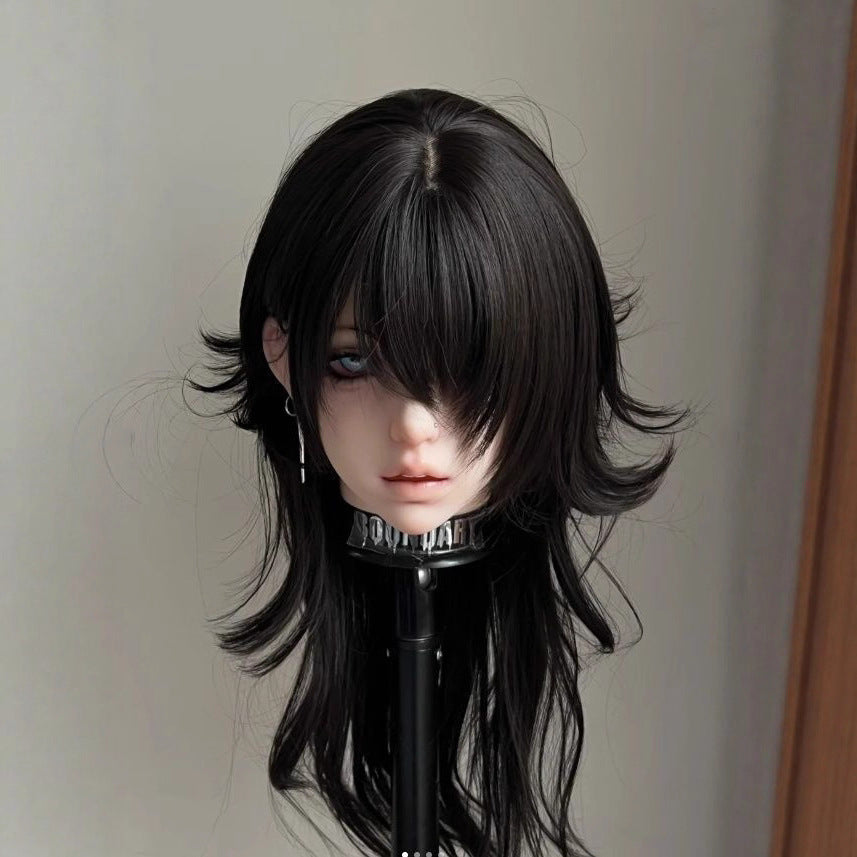 Tail Anchovy Curly Hair Two-dimensional Simulation Fluffy Layered Long Straight Wig