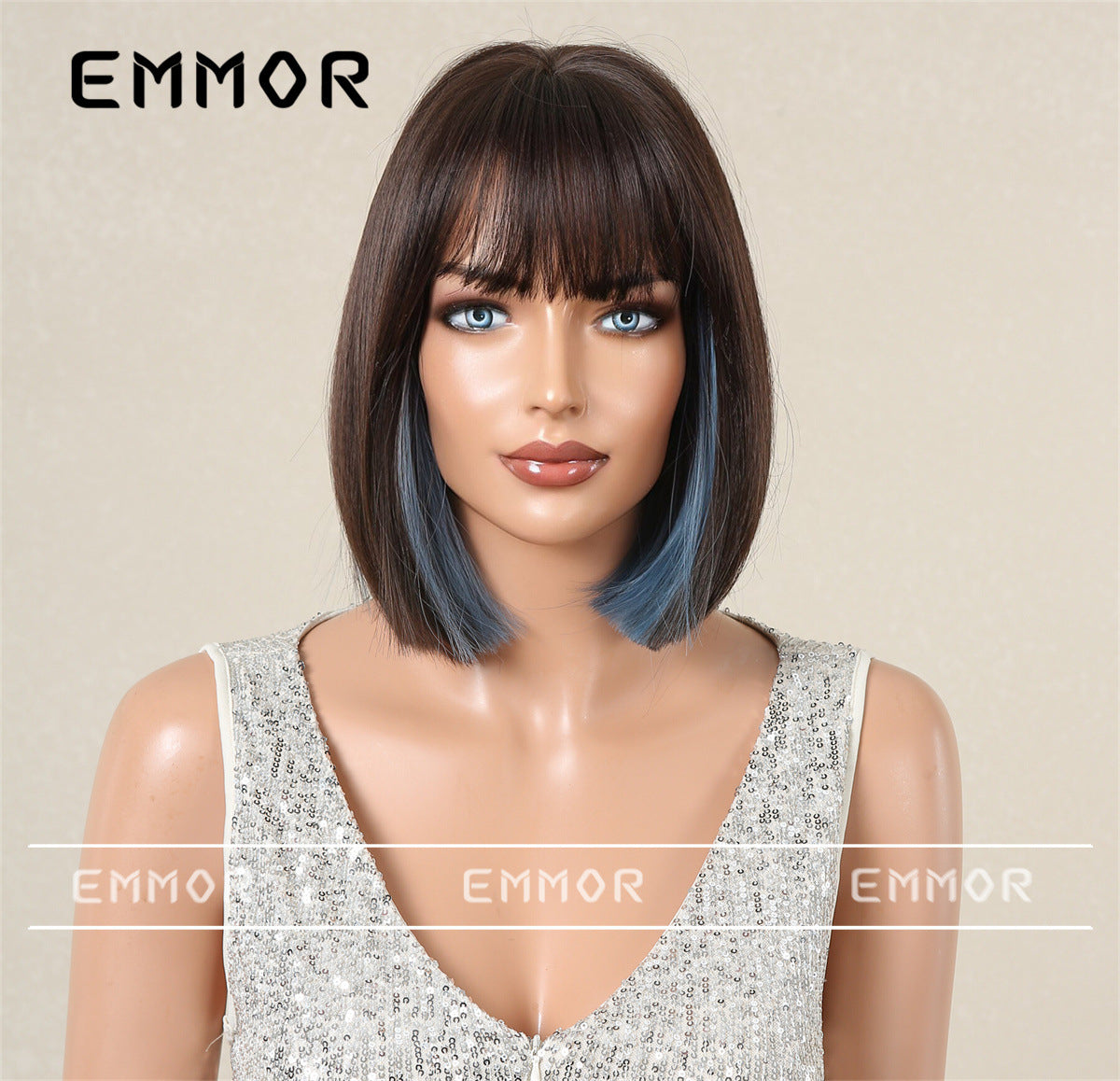 Women's Bangs Summer Lightweight Breathable Optional Wig Short Straight Hair