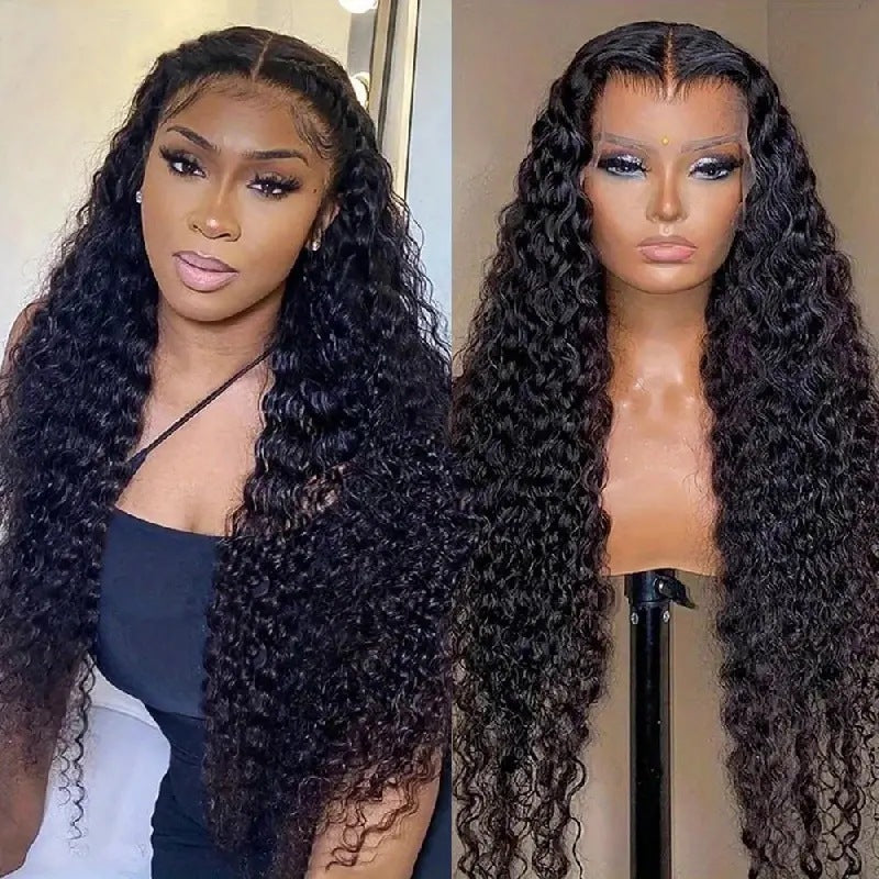 Front Lace African Small Volume Wound Tube Curly Hair Wig Long Curls