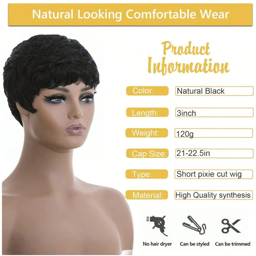 Creative Trendy Women's Fashion Synthetic Wigs Wig Short Straight Hair