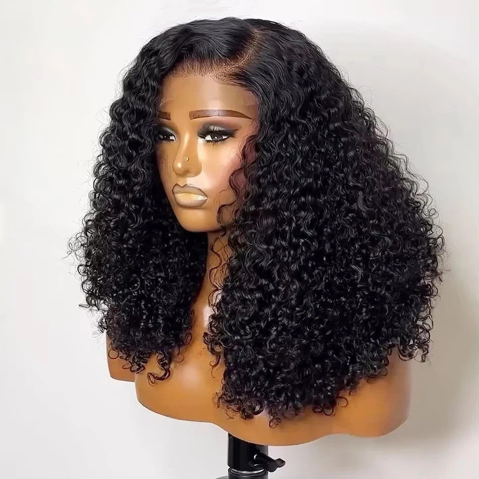 Elegant Slouchy Casual Versatile Human Curly Real Hair Wig
