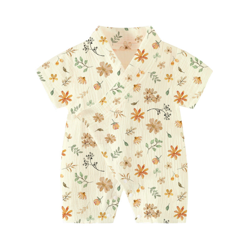 Sleeve Gown Soft Breathable Crepe Printed Jumpsuit Jumpsuit, Climbing Suit