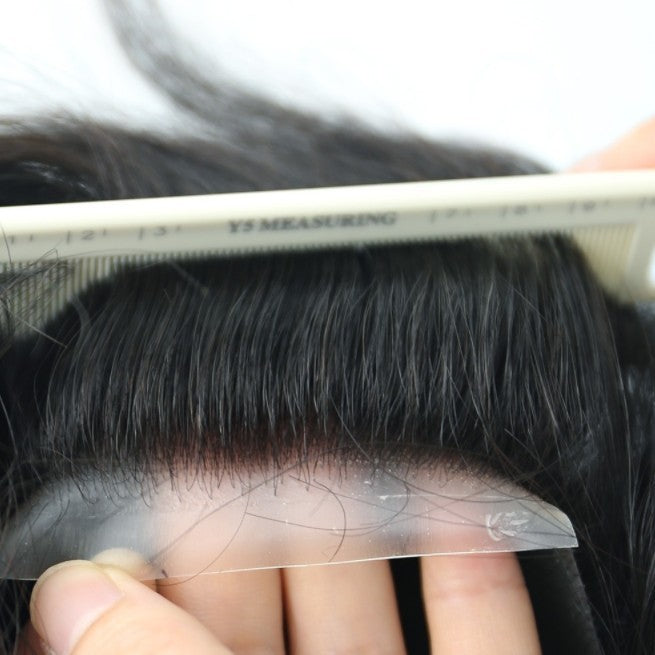 Men's Supplementing Piece Forehead Hairline Hand Woven Men's Wig