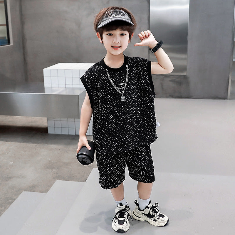 Children's Boys Western Style Fried Street Vest Children's Suit