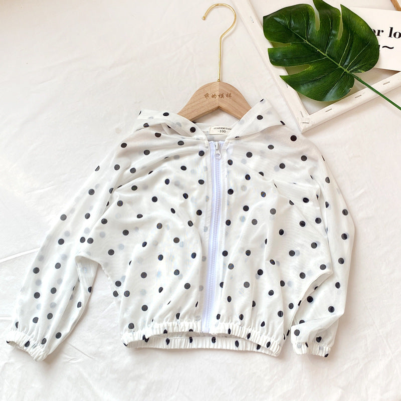 Silk Sun Protection Clothing Bottoming Shirt Air Conditioner Mesh Breathable Children's T-shirt