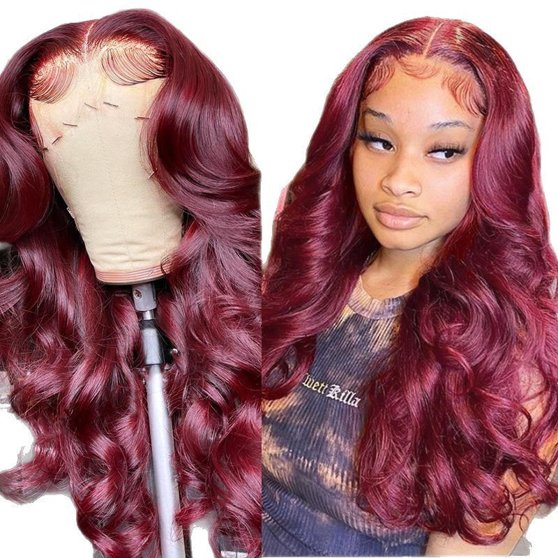 Front Lace Hair Mid-length Curly Natural Fluffy Wig Long Curls