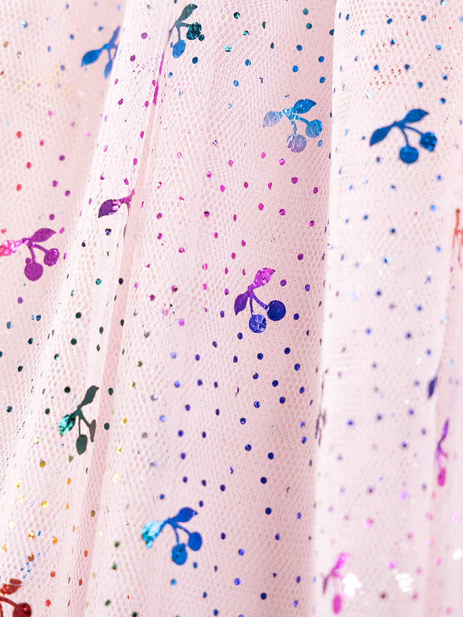 Children's Summer Short Sleeve Chiffon Skirt Cute Children's Dress