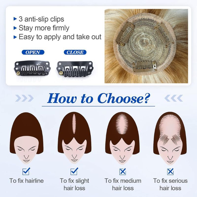 Beautiful Cool Human Head Supplementing Piece Real Hair Wig