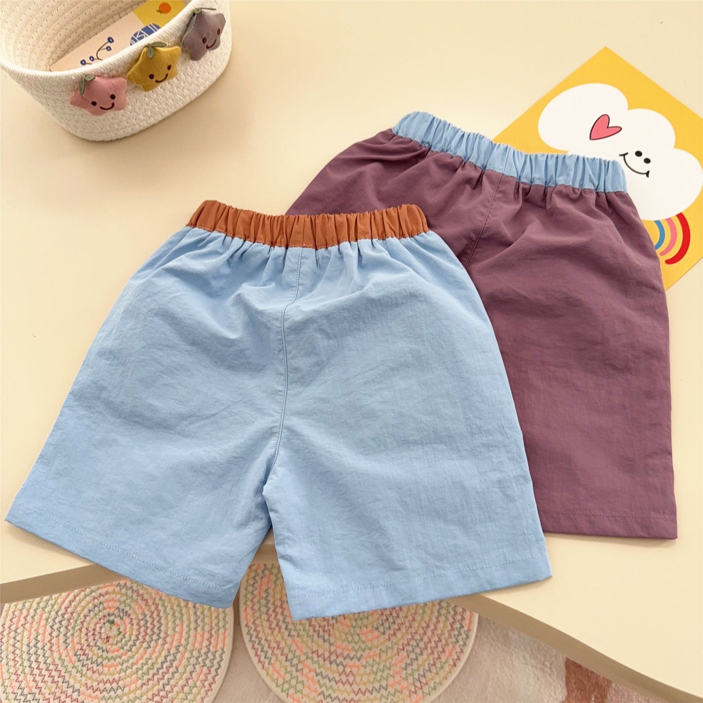 Boys Pocket Summer Cartoon Taking Picture Children's Pants