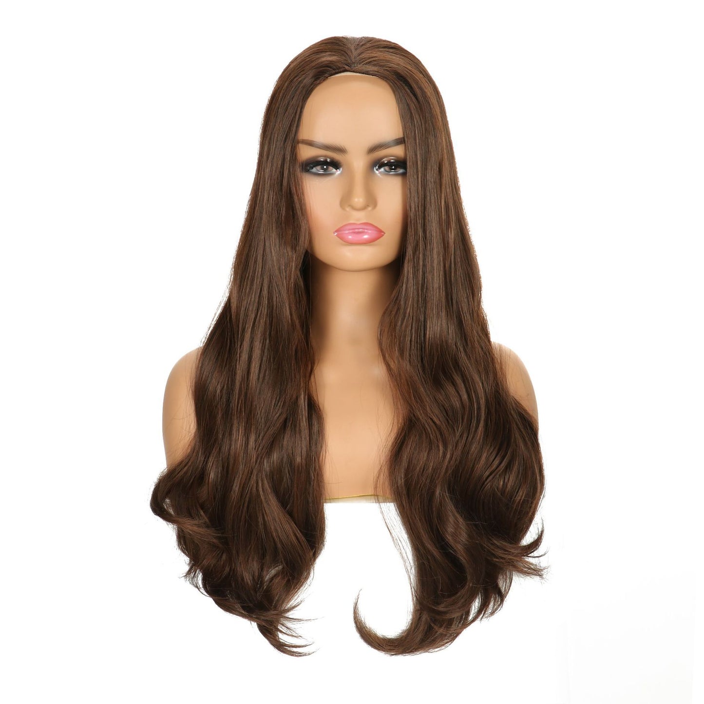 Female Gradient Gold Curly Popular Chemical Wig Long Curls