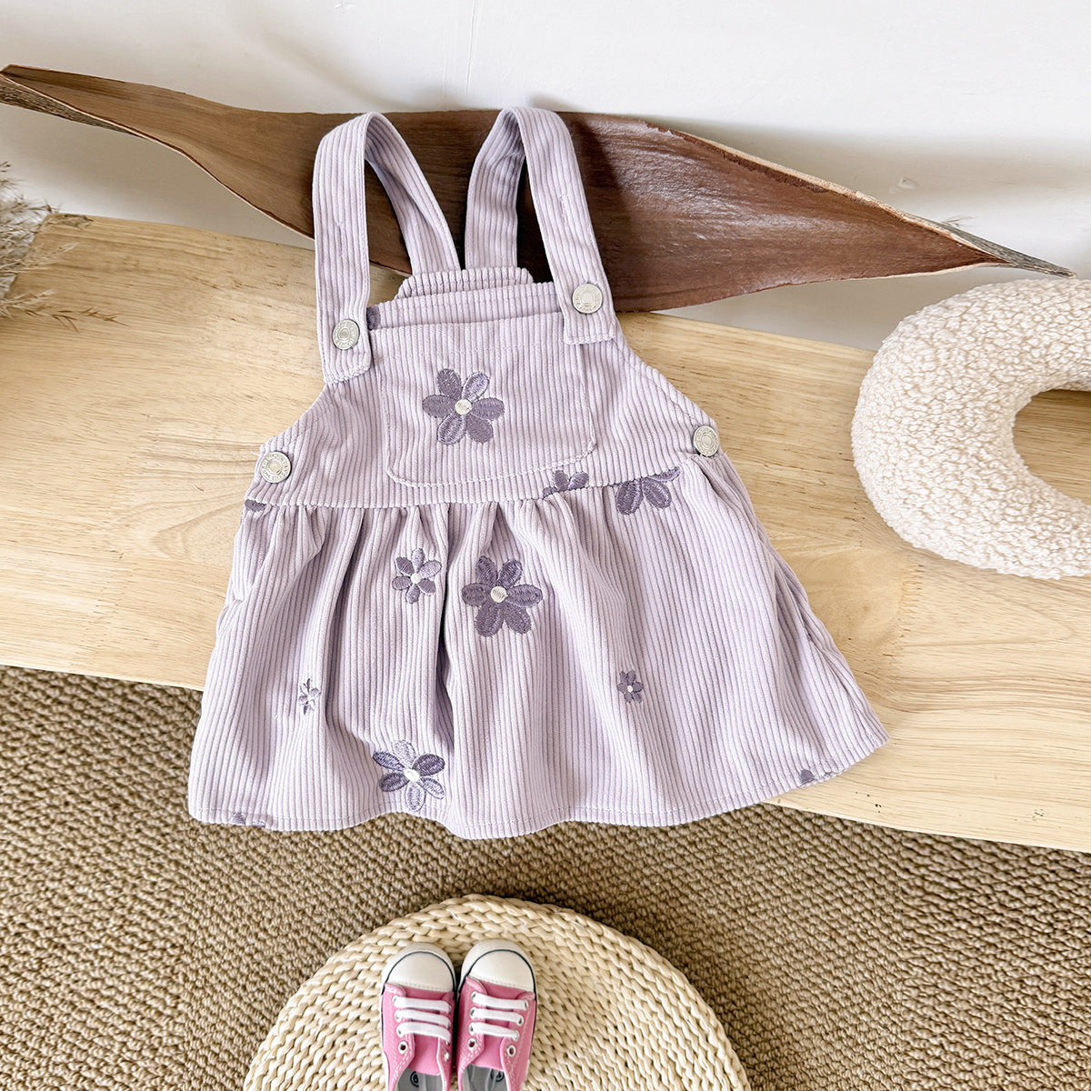 Clothing Flower Embroidery Lilac Tutu Skirt Children's Dress