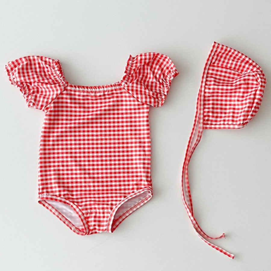 Children's Summer Clothing Infant Swimsuit Swimming Cap Jumpsuit, Climbing Suit