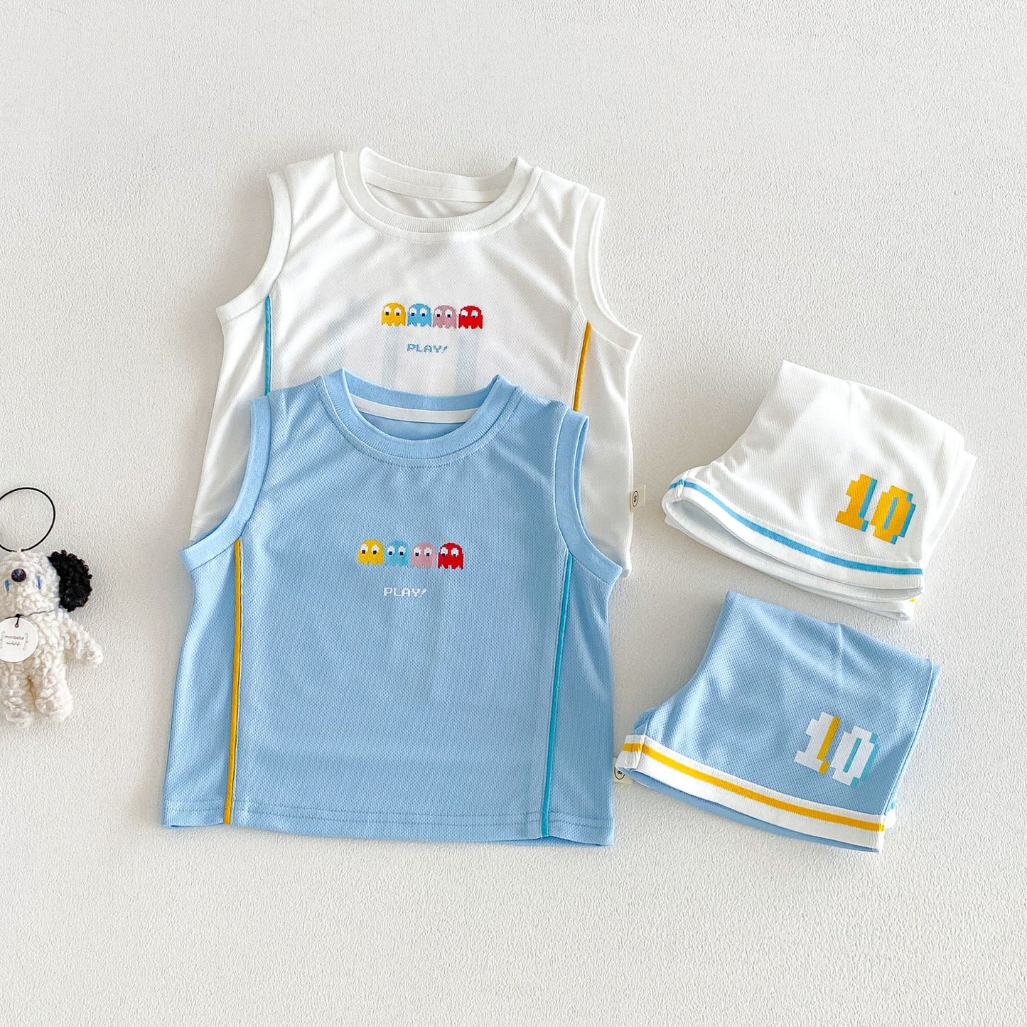 Sports Set Summer Fashionable Cartoon Letter Vest Children's Suit