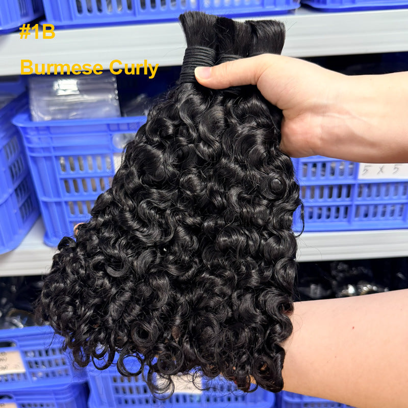 Innovative Charming Casual Human Bulk Band Real Hair Wig