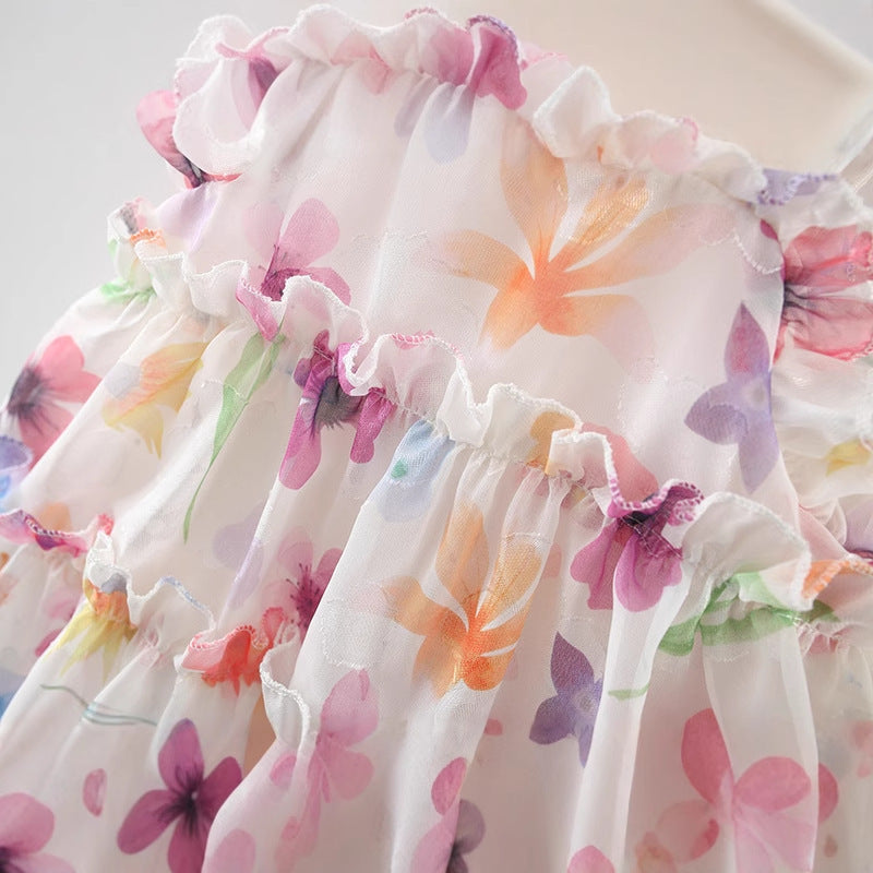 Slip Korean Style Little Skirt Flower Children's Dress