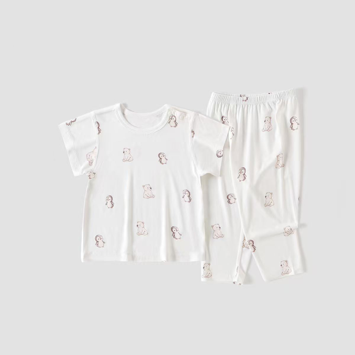 Children's Clothing Boys Summer Class Bamboo Fiber Short Sleeve Children's Suit
