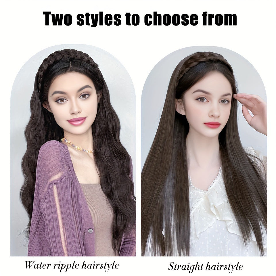 Female Hair Hoop One Curly Water Ripple Artificial Wig Long Curls