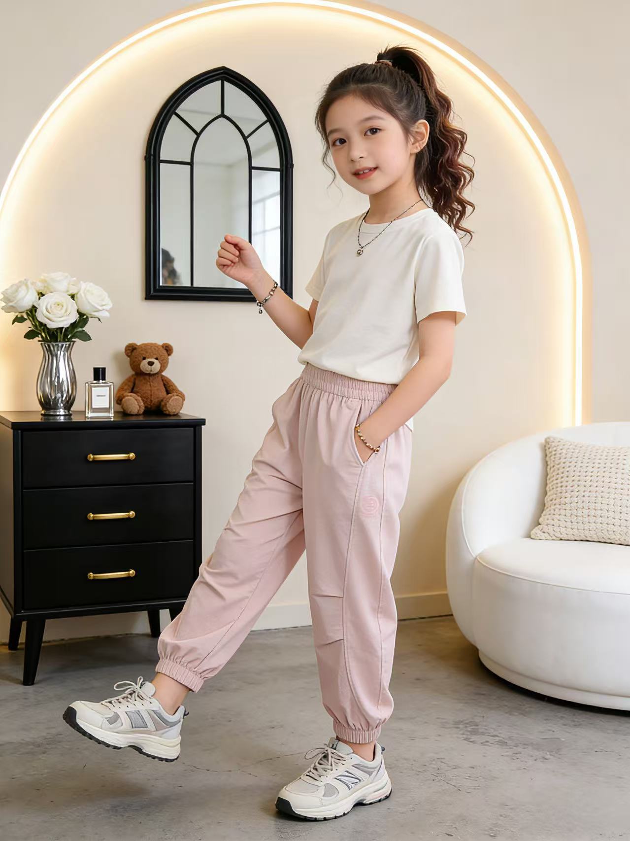 Small Yellow Duck Summer Leisure Outdoor Anti Mosquito Thin Cool Children's Pants