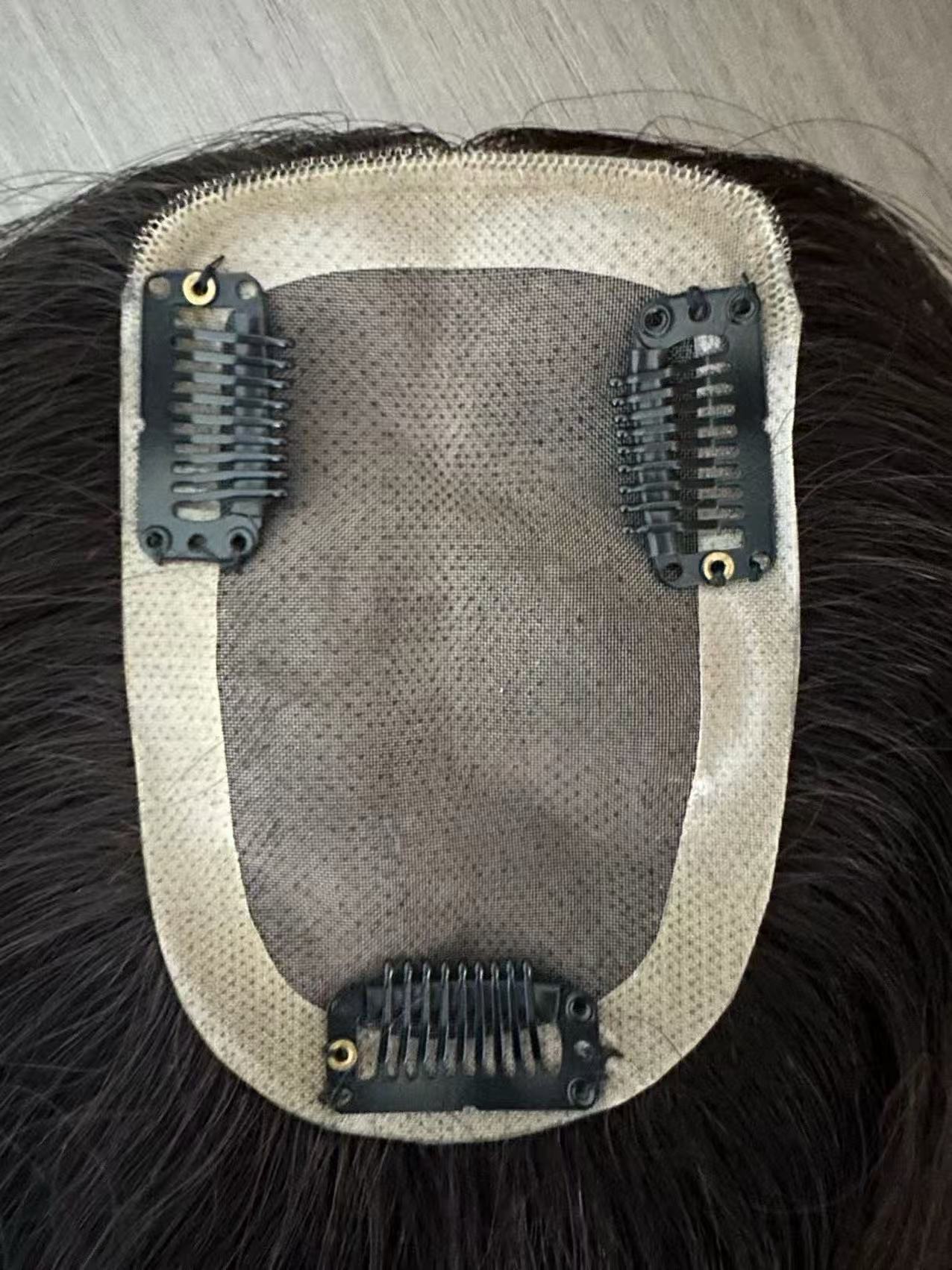 Super Thin Net Set Real Hair Fluffy Female Head Replacement Wig