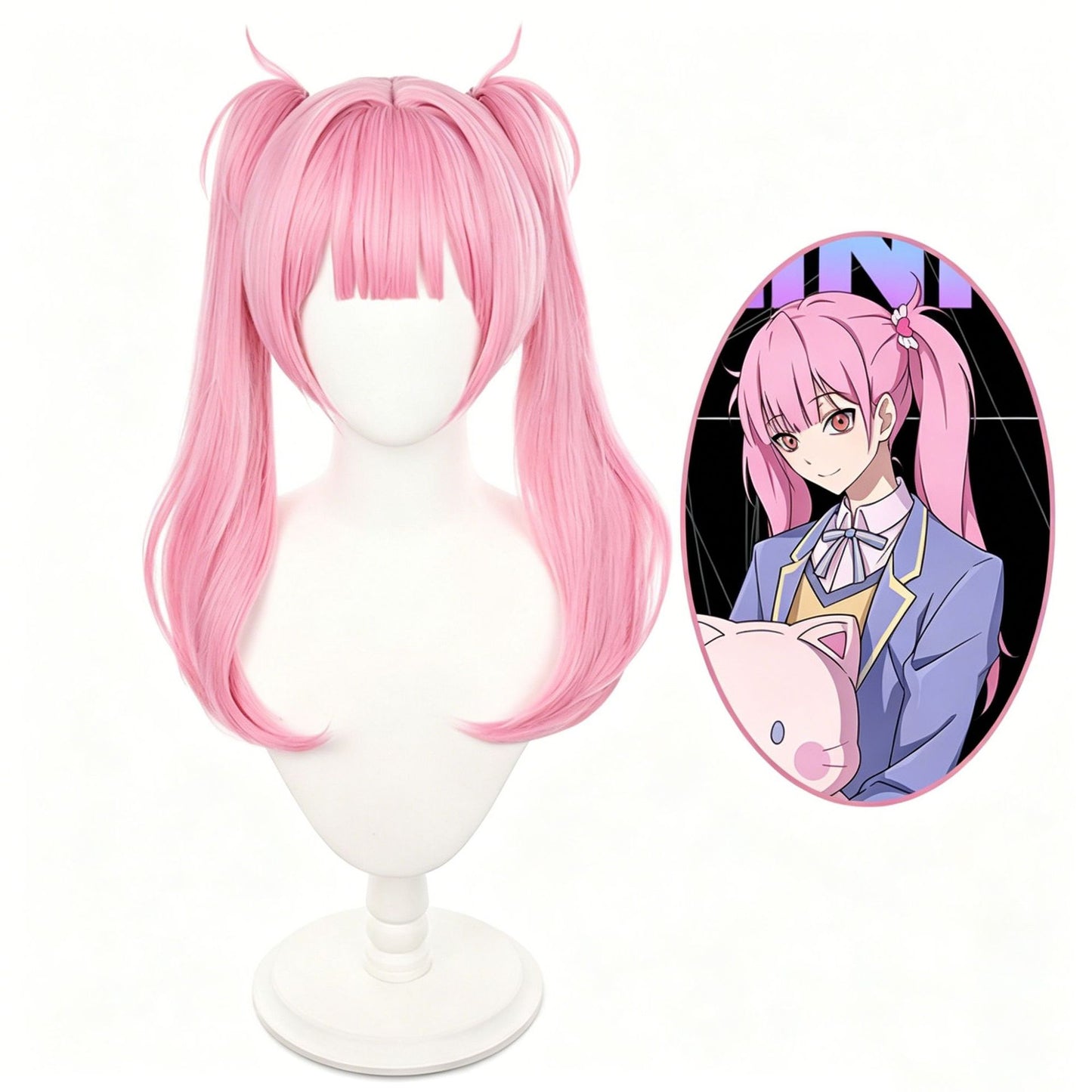 Long Hair Rose Net Double Ponytail Cos Wig