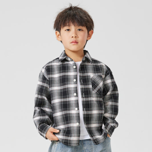 Children's Clothing Long Sleeve Lapel Spring Teens Babies Children's Shirt
