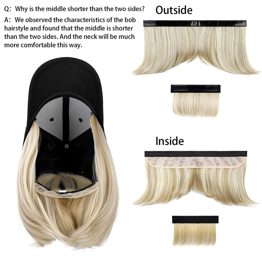 Women's Hat Short Hair One-piece Peaked Cap Summer Other Wig