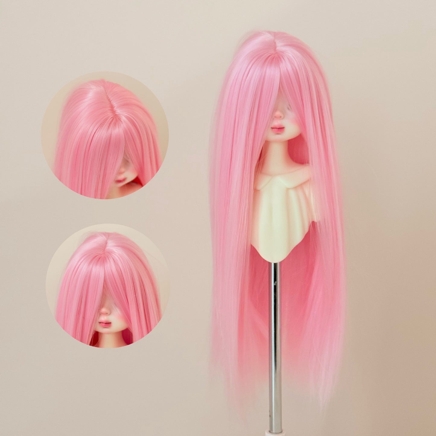 Points Soft Silk Long Straight Hair Cover Bangs Cos Wig