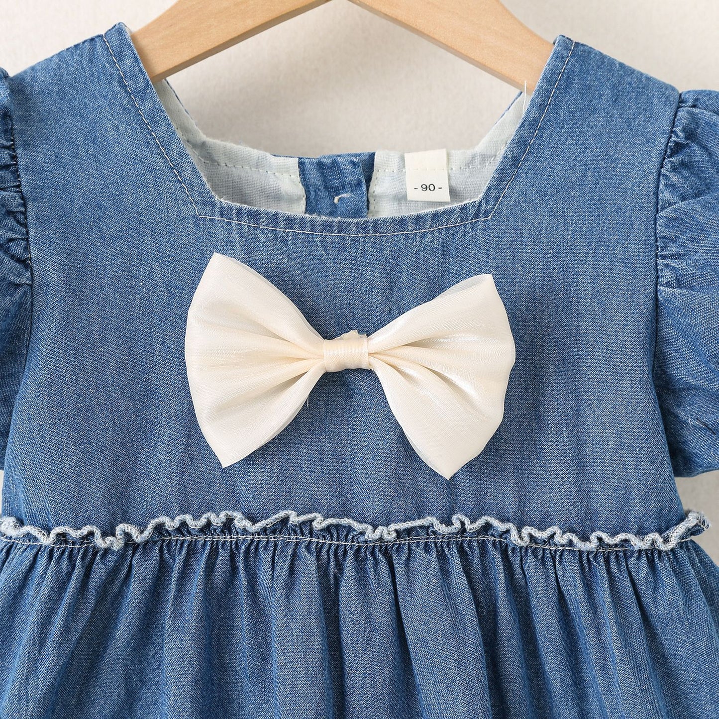 Children's Live Broadcast Denim Short Sleeve Children's Dress