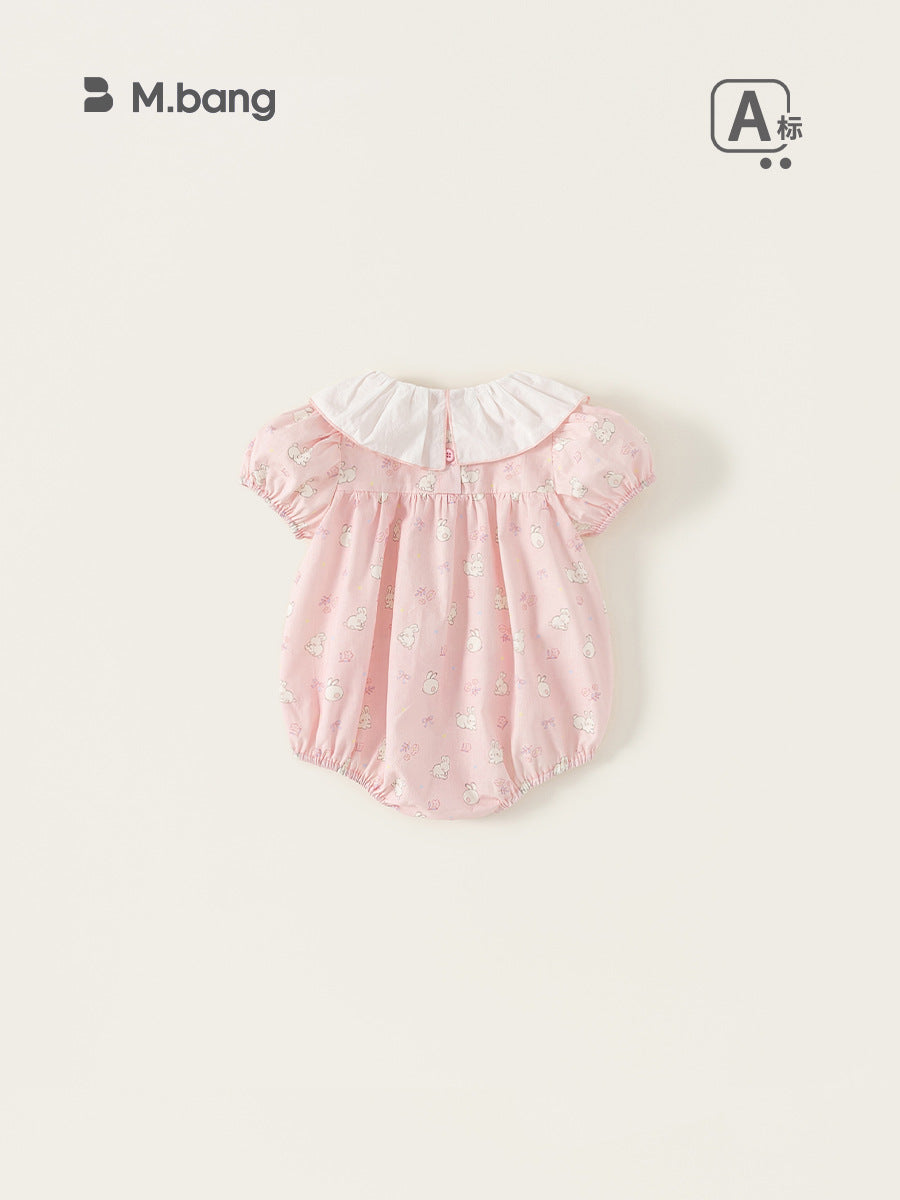 Full Printed Triangle Rompers Born Cherry Jumpsuit, Climbing Suit