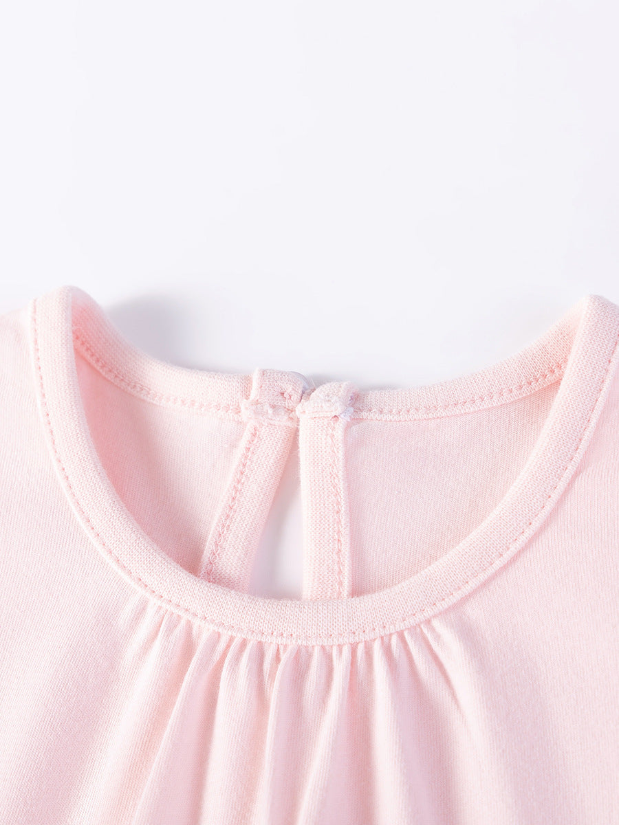 Children's Summer Short Sleeve Chiffon Skirt Cute Children's Dress