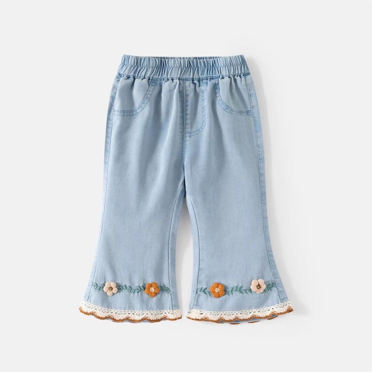 Children's Summer Leisure Bell-bottom Thin Jeans Clothing Children's Pants