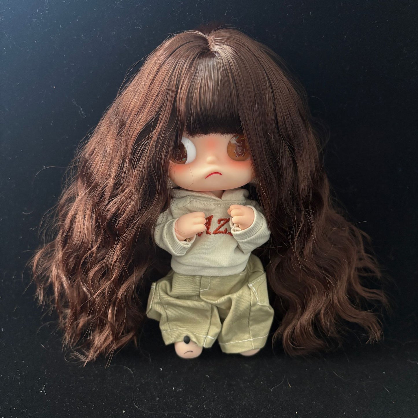 Sister Ga Zi Gingerbread Man Optional Bangs Long Curly Hair Cos Wig