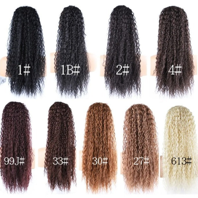 Wei Long Small Curly Hair Chemical Wig Ponytail